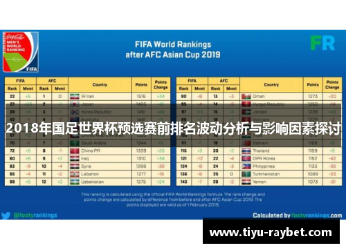 2018年国足世界杯预选赛前排名波动分析与影响因素探讨